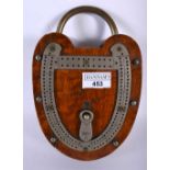 Antique Cribbage Board, English Oak Padlock with Playing Cards Drawer, Victorian 1800's. 22cm x 15cm