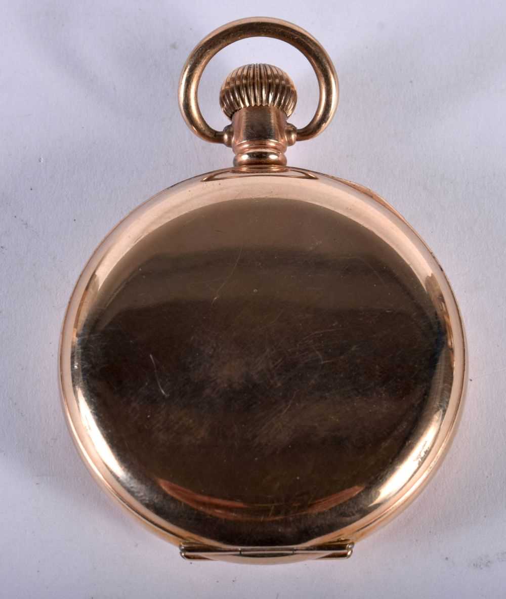 ALFRED WOLF Vintage Gents Rolled Gold Full Hunter POCKET WATCH Hand-wind WORKING. 5cm diameter. - Image 5 of 5