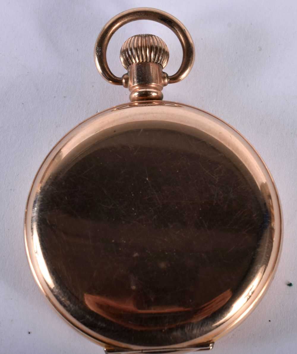 ALFRED WOLF Vintage Gents Rolled Gold Full Hunter POCKET WATCH Hand-wind WORKING. 5cm diameter. - Image 2 of 5