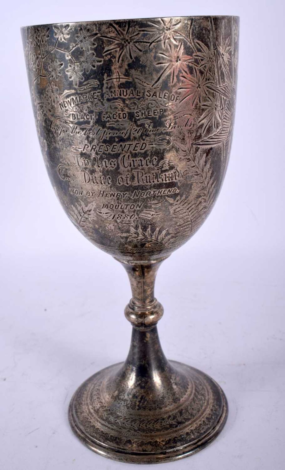 A Silver Cup Hallmarked London 1880 by Walter & John Barnard with Inscription. 19cm x 8.8cm, - Image 2 of 5