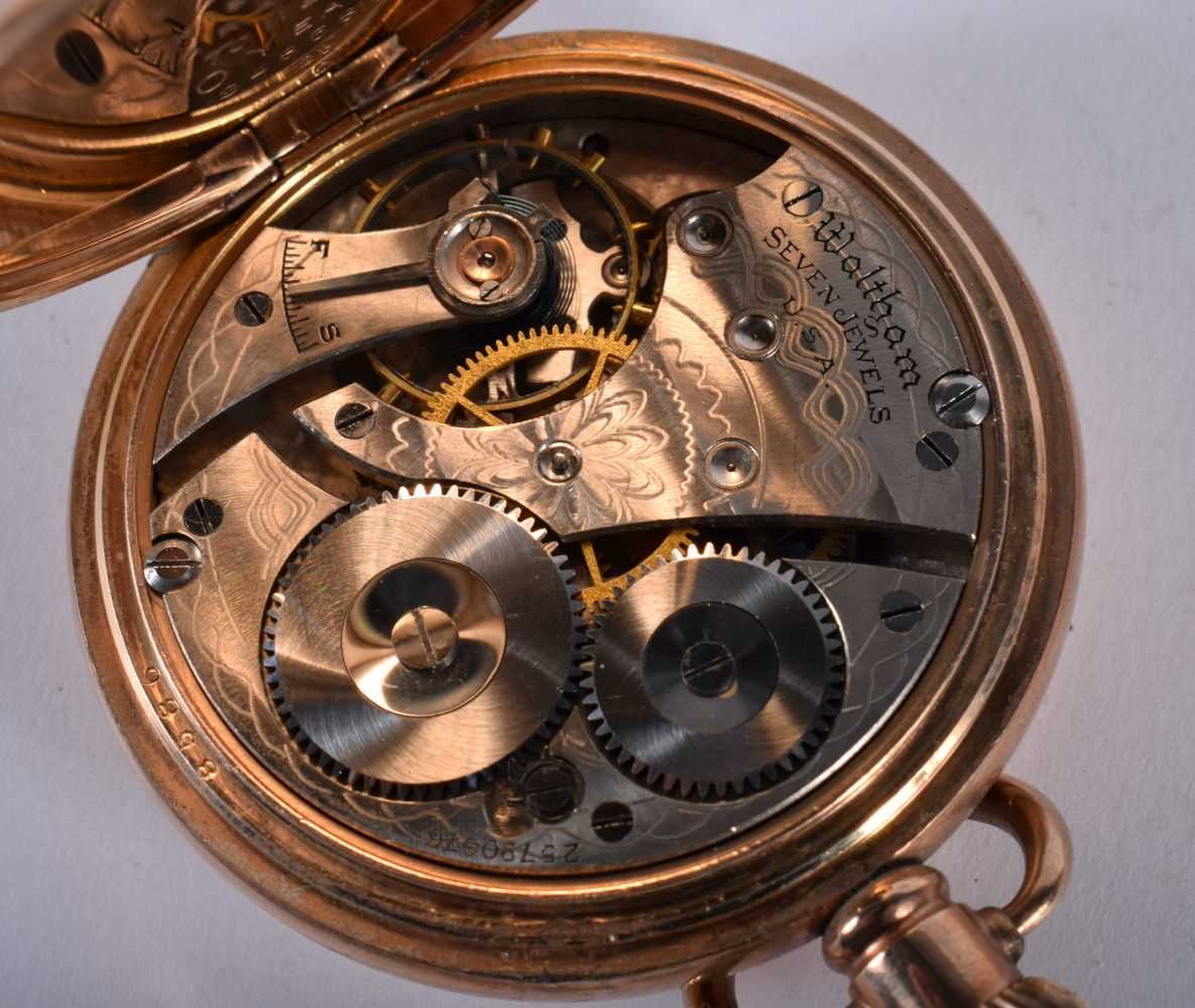ALFRED WOLF Vintage Gents Rolled Gold Full Hunter POCKET WATCH Hand-wind WORKING. 5cm diameter. - Image 3 of 5