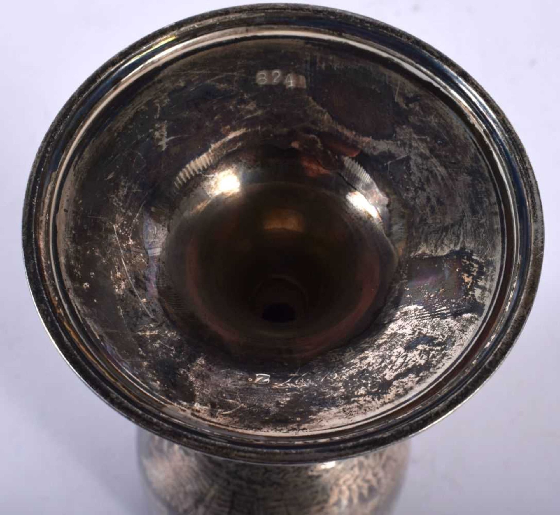 A Silver Cup Hallmarked London 1880 by Walter & John Barnard with Inscription. 19cm x 8.8cm, - Image 5 of 5