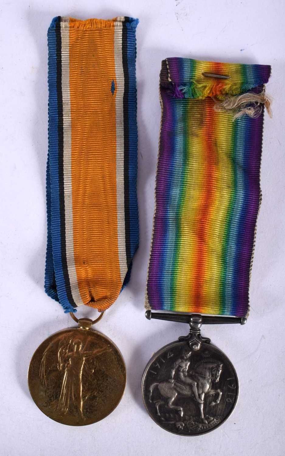 WW1 British War & Victory Medal Pair Named 47766 Pte H Bentley Manchester Regt. Good Condition