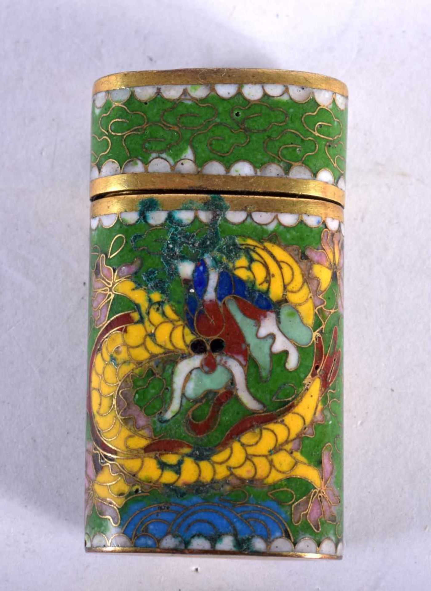 Six Metal and Silver Boxes (incl Cloisonne, Filigree and Lacquer). Largest 11.7cm x 7.8cm x 5cm (6). - Image 2 of 9