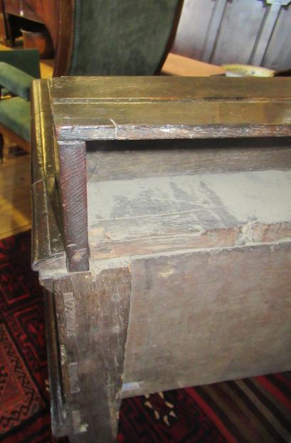 A GEORGIAN OAK LOW DRESSER, mid 18th century, the moulded edged top with raised plate stand, three - Image 24 of 25