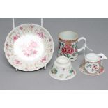 A COLLECTION OF CHINESE PORCELAIN comprising a small mug painted in famille rose enamels with