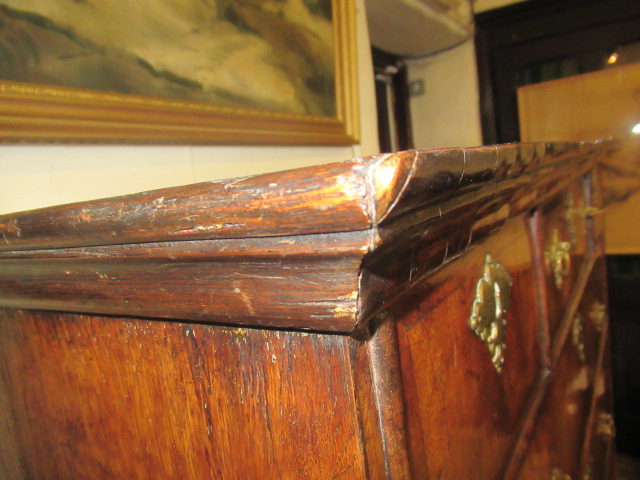 A GEORGIAN WALNUT AND BANDED CHEST ON STAND, second quarter 18th century, the moulded cornice over - Image 4 of 30