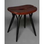 ILMARI TAPIOVAARA (1914-1999) AN ARTEK PIRKKA STOOL, modern, with dark stained pine seat and