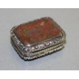 AN EARLY VICTORIAN SILVER VINAIGRETTE, maker Nathanial Mills, Birmingham 1833, the base with