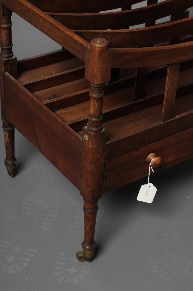 A GEORGIAN MAHOGANY CANTERBURY, late 18th century, of oblong form with dished slatted divisions - Image 2 of 2