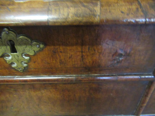 A GEORGIAN WALNUT AND BANDED CHEST ON STAND, second quarter 18th century, the moulded cornice over - Image 16 of 30