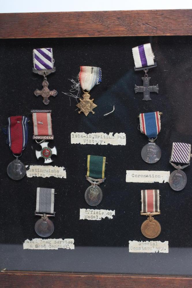A COLLECTION OF TWENTY TWO MINIATURE BRITISH CAMPAIGN MEDALS, including Distinguished Service Order, - Image 2 of 4