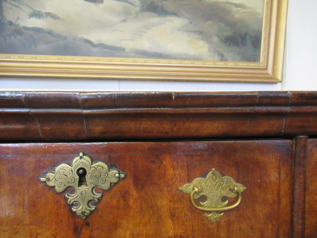 A GEORGIAN WALNUT AND BANDED CHEST ON STAND, second quarter 18th century, the moulded cornice over - Image 21 of 30