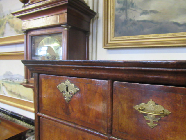 A GEORGIAN WALNUT AND BANDED CHEST ON STAND, second quarter 18th century, the moulded cornice over - Image 23 of 30