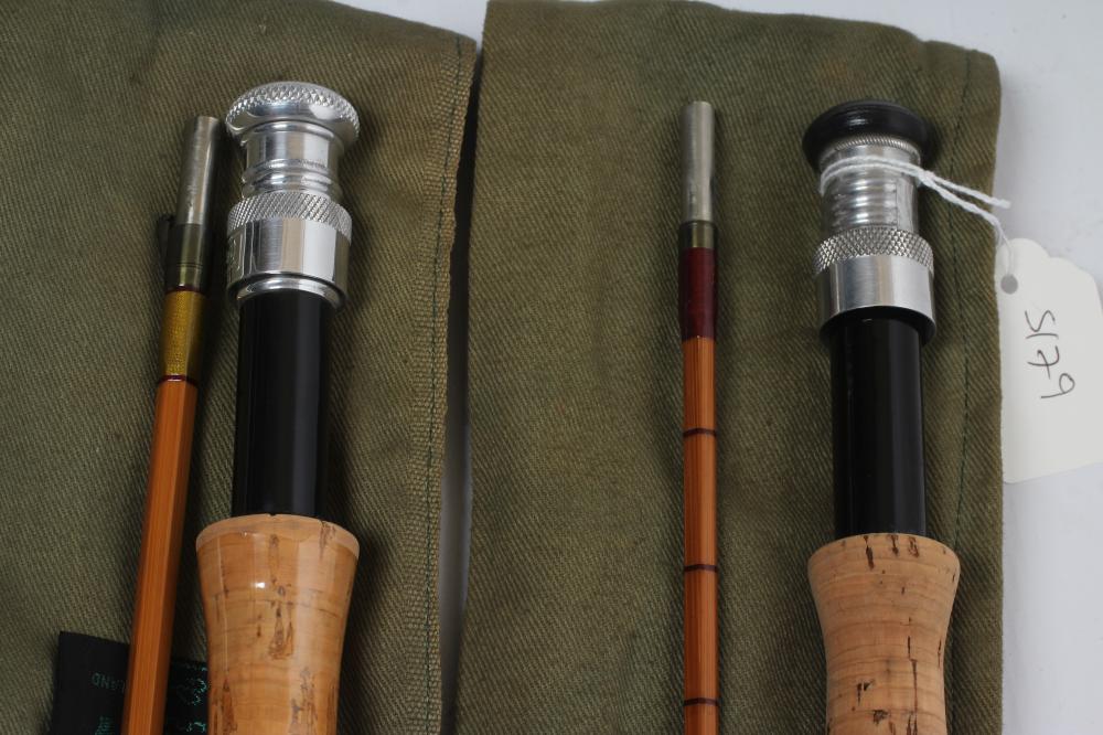 TWO HARDY SPLIT CANE TROUT FISHING RODS, comprising one "The Pope" #7 2pc rod, with full wells - Image 2 of 3