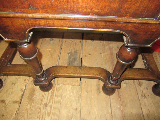 A GEORGIAN WALNUT AND BANDED CHEST ON STAND, second quarter 18th century, the moulded cornice over - Image 17 of 30