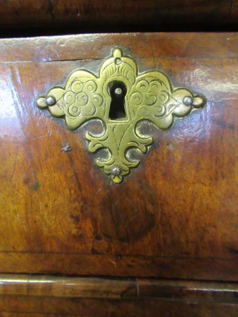 A GEORGIAN WALNUT AND BANDED CHEST ON STAND, second quarter 18th century, the moulded cornice over - Image 12 of 30