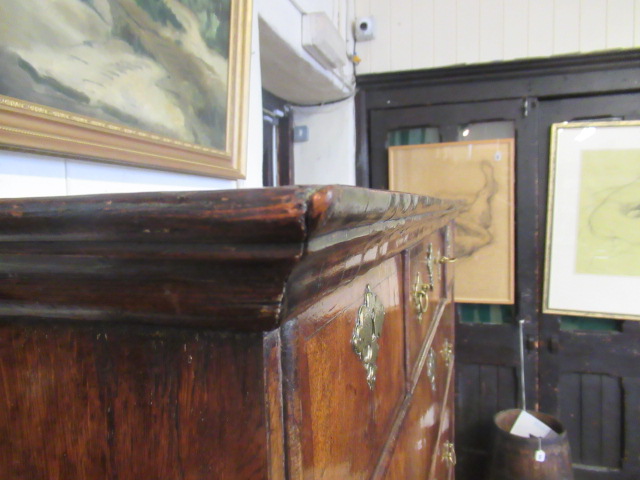 A GEORGIAN WALNUT AND BANDED CHEST ON STAND, second quarter 18th century, the moulded cornice over - Image 5 of 30