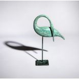 GUY TAPLIN (b.1939) Preening Egret, limited edition bronze 7/25, signed, raised on square base, 5