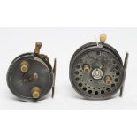 TWO FLY FISHING REELS, comprising a Hardy Silex no.2 reel and a Bernard & Son reel (Est. plus 21%