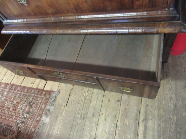 A GEORGIAN WALNUT AND BANDED CHEST ON STAND, second quarter 18th century, the moulded cornice over - Image 24 of 30