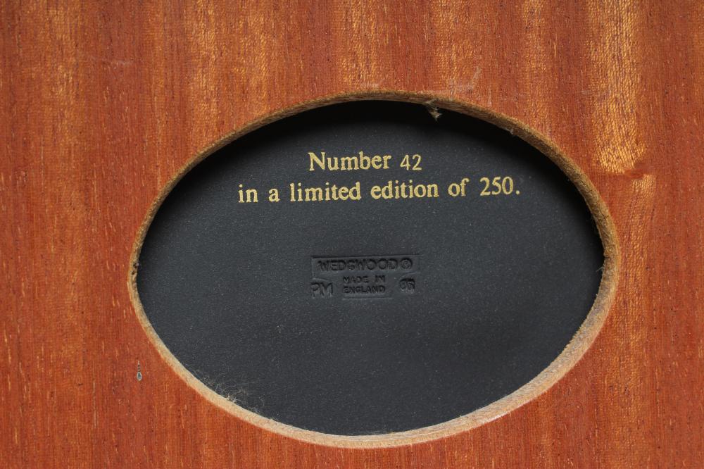 A WEDGWOOD BLACK BASALT PALACE OF WESTMINSTER PLAQUE, modern, No.42 of a limited edition of 250, - Image 6 of 6