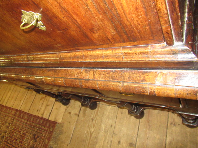 A GEORGIAN WALNUT AND BANDED CHEST ON STAND, second quarter 18th century, the moulded cornice over - Image 10 of 30