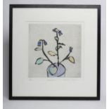 RICHARD SPARE (b.1951) "Campanula", etching in colours, limited edition 9/150, signed and