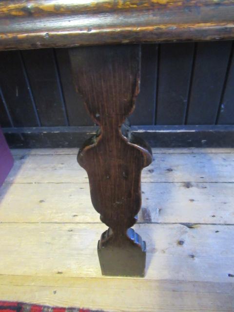 A GEORGIAN OAK LOW DRESSER, mid 18th century, the moulded edged top with raised plate stand, three - Image 5 of 25