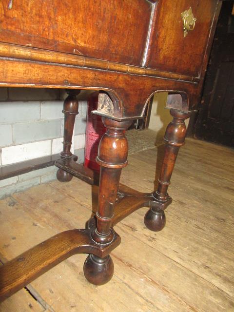 A GEORGIAN WALNUT AND BANDED CHEST ON STAND, second quarter 18th century, the moulded cornice over - Image 30 of 30