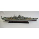 A well made model of the United States of America Navy Battleship Missouri, approximately 1:200