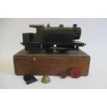 Bowman spirit fired L.N.E.R. large 0-4-0 tank locomotive, burning to paint work, boxed F (Est.