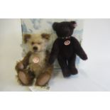 Two Steiff teddy bears, comprising a 33cm bi-colour cappuccino classic bear, and a 31cm limited