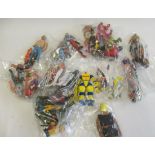 Mixed plastic action figures including The A Team, Visionaries and others, most items are