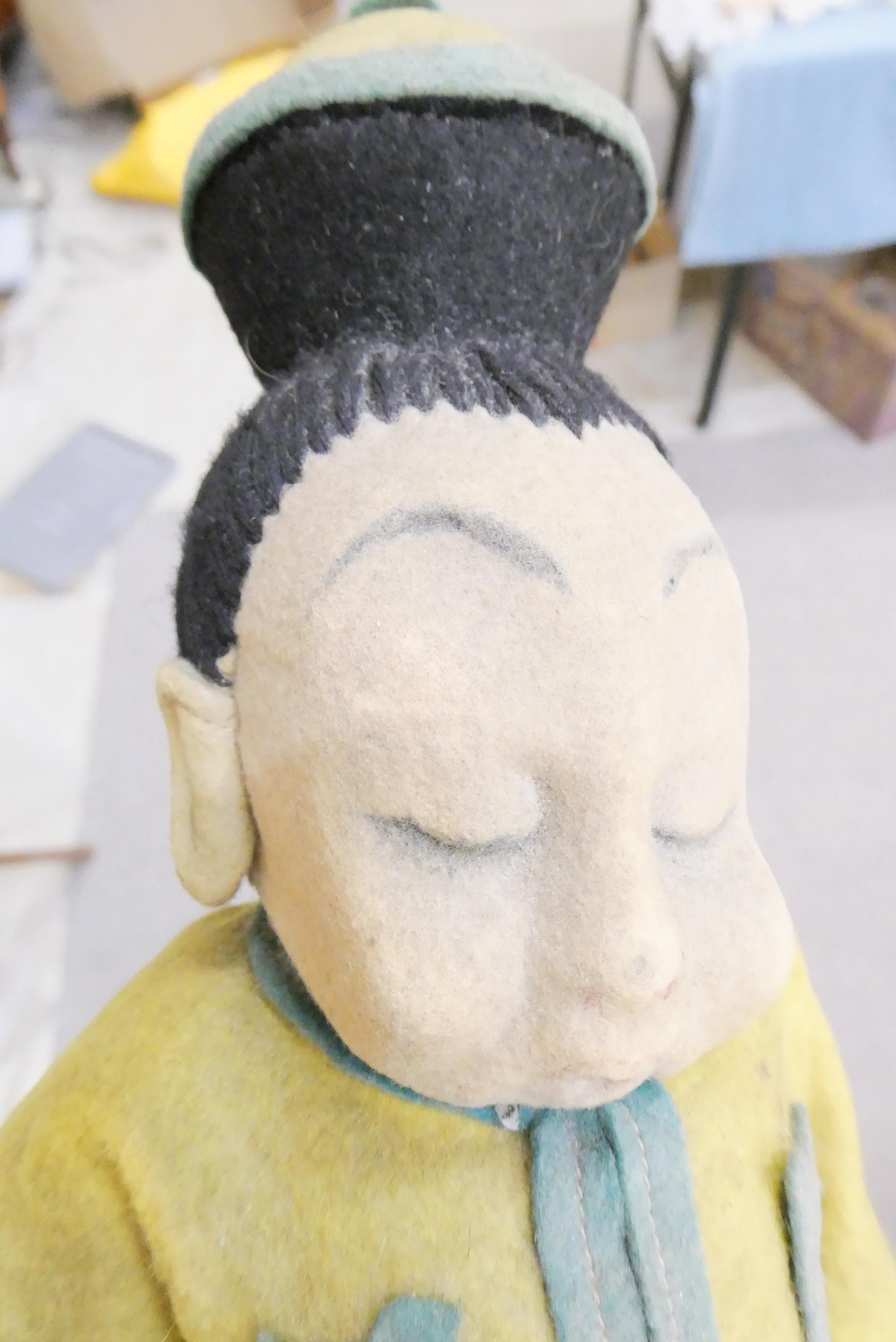 A rare pre-war Lenci opium seller doll, jointed shoulders, hips and neck, felt body and clothing, - Image 4 of 11