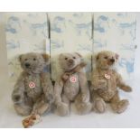 Three boxed Steiff bears, comprising a 36cm Jona bear, a British Collector's 2013 bear with