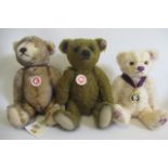 Three Steiff bears, comprising a 31cm Classic Petsy, a 31cm Edward limited edition, and a 26cm