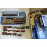 Hornby Dublo 3-Rail trains comprising Duchess of Atholl, L.M.S. coaches, L.N.E.R. coaches, goods