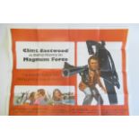 A film poster for Clint Eastwood in Magnum Force, fold lines otherwise excellent condition (Est.