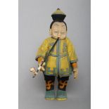 A rare pre-war Lenci opium seller doll, jointed shoulders, hips and neck, felt body and clothing,