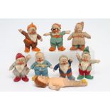 A pre-war Chad Valley Snow White & the Seven Dwarfs, of felt and cloth construction, Doc with his