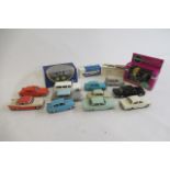 Diecast and plastic vehicles from Continental makers including Renault, Volvo and others, four items
