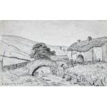 LAURENCE STEPHEN LOWRY (1887-1976) "Foxing Bridge", pencil drawing, signed and dated 1943, inscribed