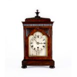 A GEORGE IV ROSEWOOD BRACKET CLOCK by Purvis, North Audley Street, London, the single fusee movement