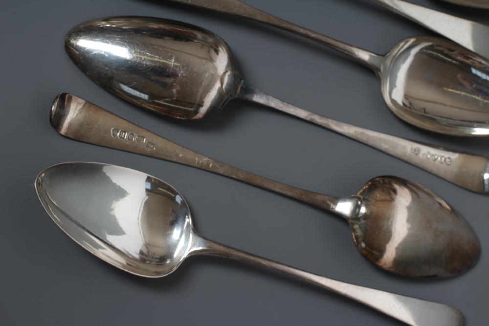 A SET OF SIX LATE GEORGE III TABLESPOONS, maker Smith & Fearn, London 1797, in Old English - Image 2 of 3