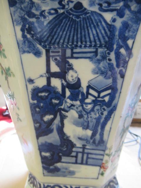 A CHINESE PORCELAIN VASE of swept octagonal form with two scrolling handles, painted in in - Image 18 of 23