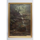 WILLIAM MELLOR (1851-1931) "Black Foss near Ilkley", oil on canvas, signed, inscribed to reverse, 18