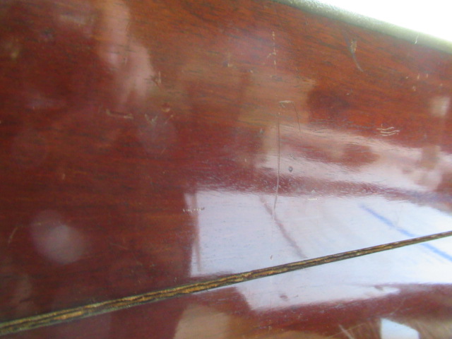 A VICTORIAN MAHOGANY AND BRASS BOUND LAP DESK, the lid inset with brass shield inscribed "Charles - Image 27 of 27