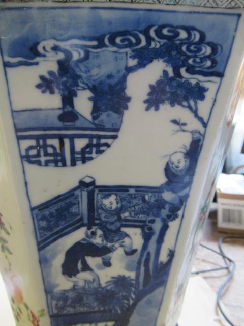 A CHINESE PORCELAIN VASE of swept octagonal form with two scrolling handles, painted in in - Image 15 of 23