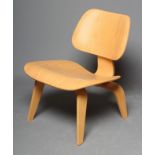 A CHARLES & RAY EAMES DESIGN VITRA PLYWOOD LCW CHAIR, the moulded plywood with ash veneers, Vitra